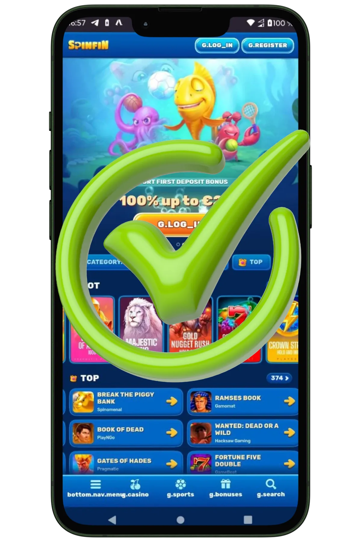 Verify Your Account at Spinfin Casino
